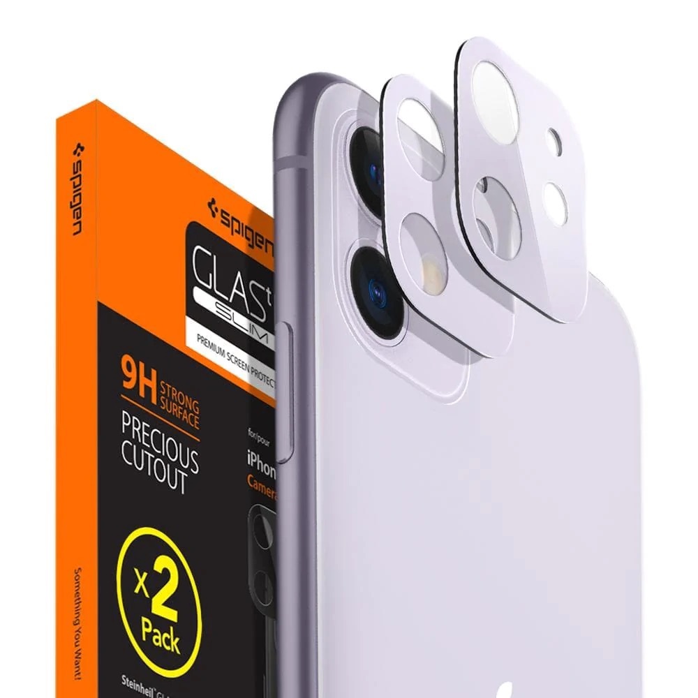 Spigen Camera Lens Screen Protector [2
Pack] Designed for iPhone 11 - Purple